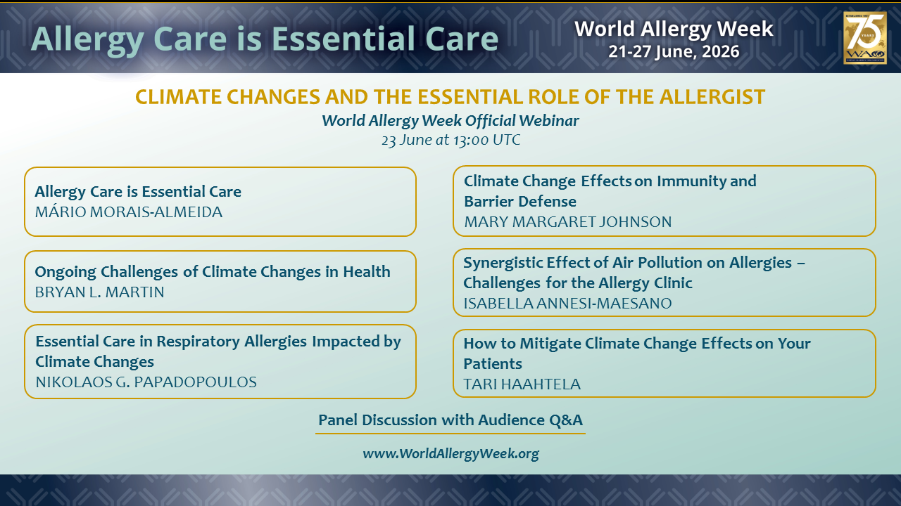 World Allergy Week 2026 oficialaus internetinio seminaro programa